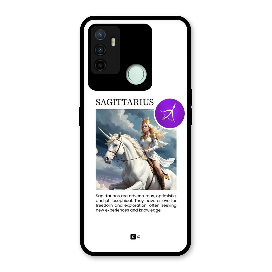 Sparkling Sagittarius Glass Back Case for Oppo A53