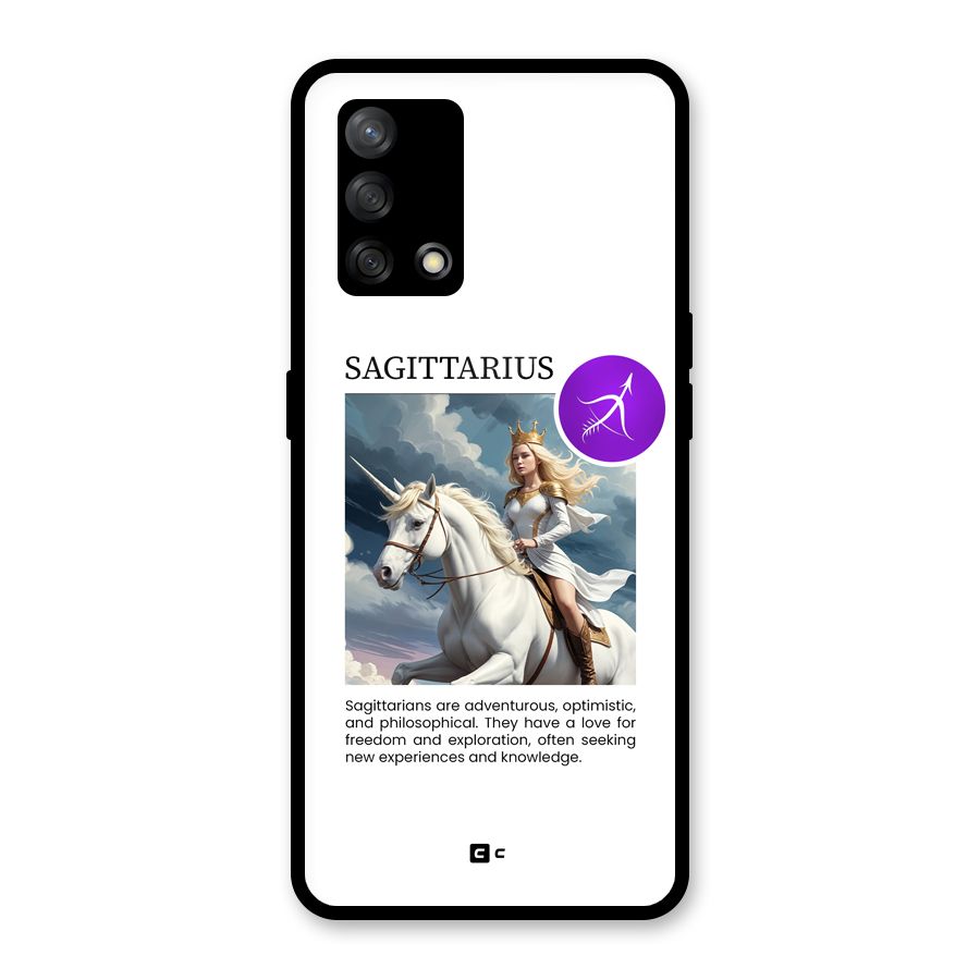 Sparkling Sagittarius Glass Back Case for Oppo F19s