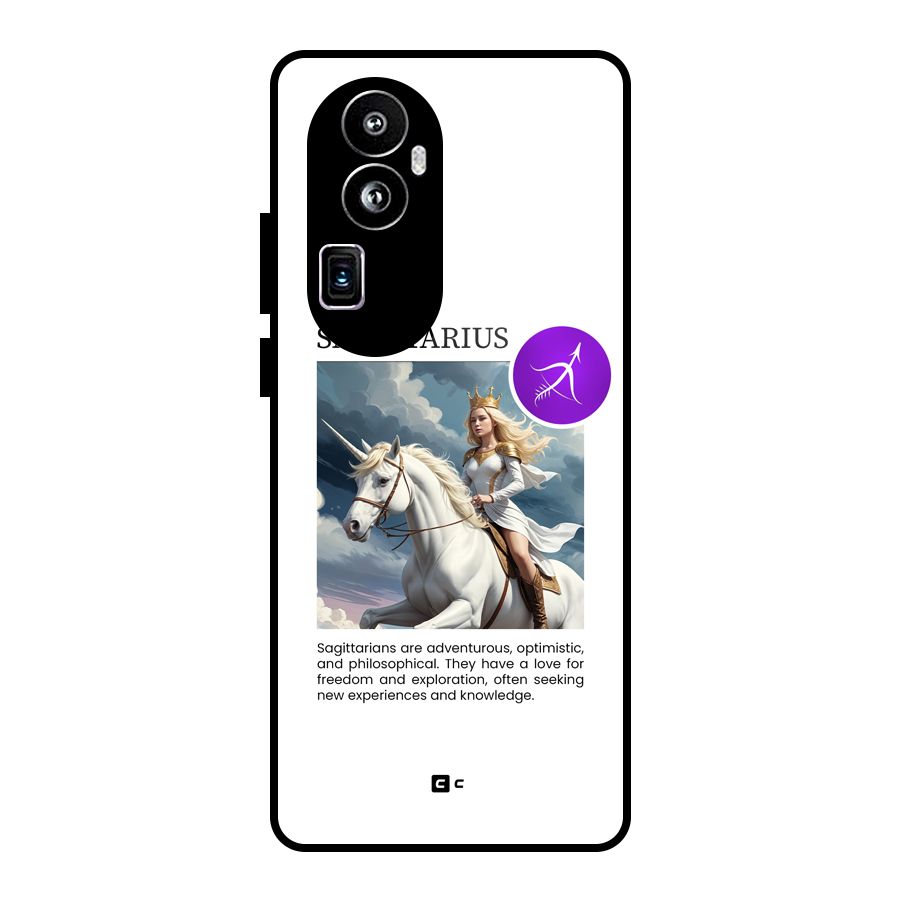 Sparkling Sagittarius Glass Back Case for Oppo Reno10 Pro Plus