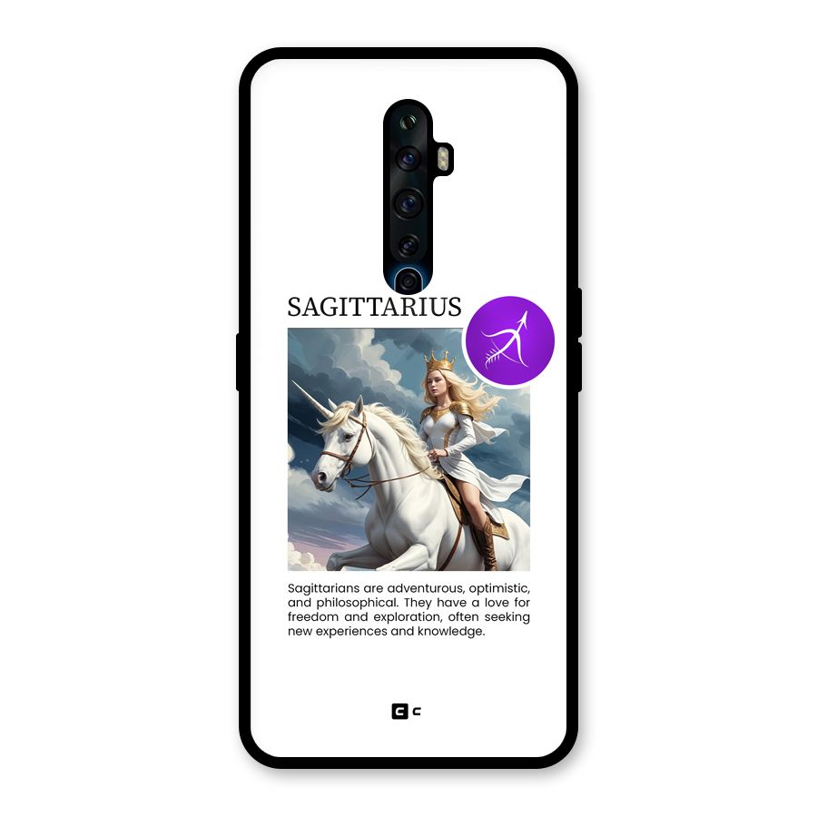 Sparkling Sagittarius Glass Back Case for Oppo Reno2 Z