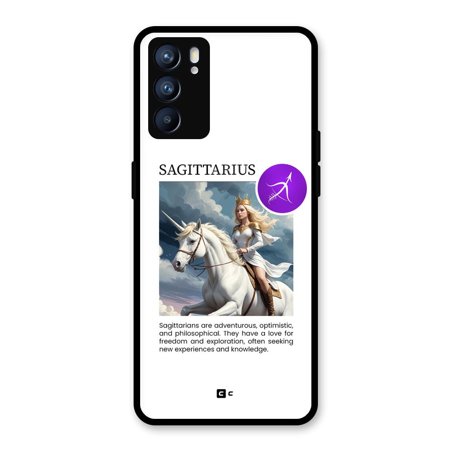 Sparkling Sagittarius Glass Back Case for Oppo Reno6 5G