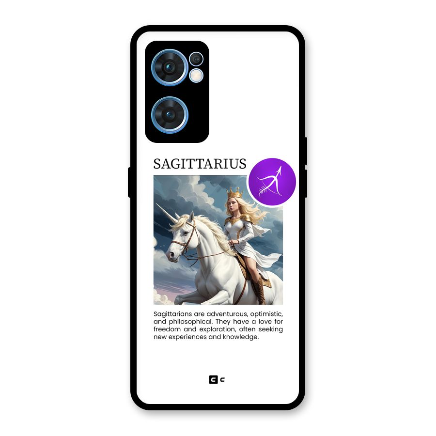 Sparkling Sagittarius Glass Back Case for Oppo Reno7 5G