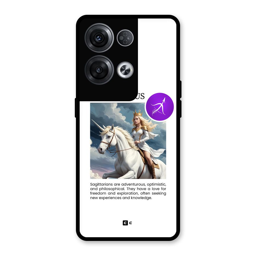 Sparkling Sagittarius Glass Back Case for Oppo Reno8 Pro 5G