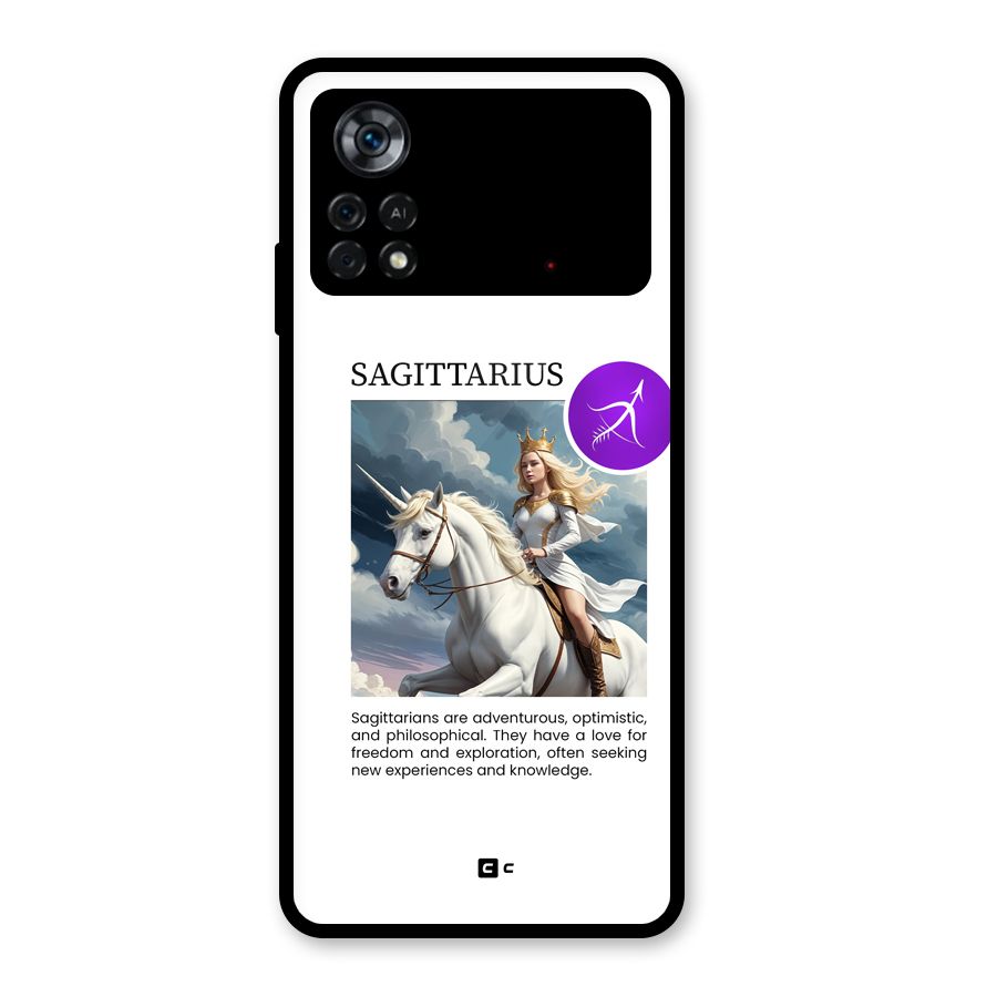 Sparkling Sagittarius Glass Back Case for Poco X4 Pro 5G