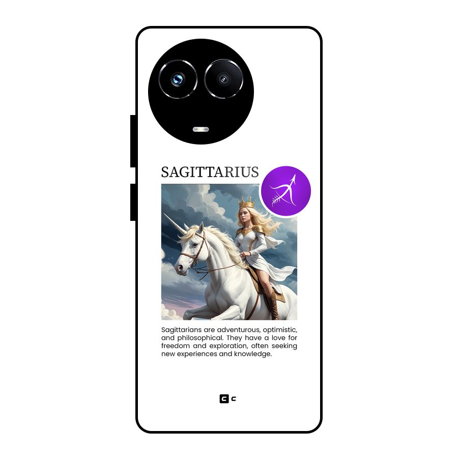 Sparkling Sagittarius Glass Back Case for Realme 11X