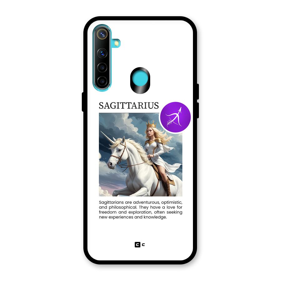 Sparkling Sagittarius Glass Back Case for Realme 5