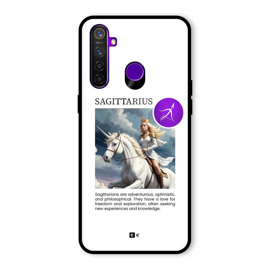 Sparkling Sagittarius Glass Back Case for Realme 5 Pro