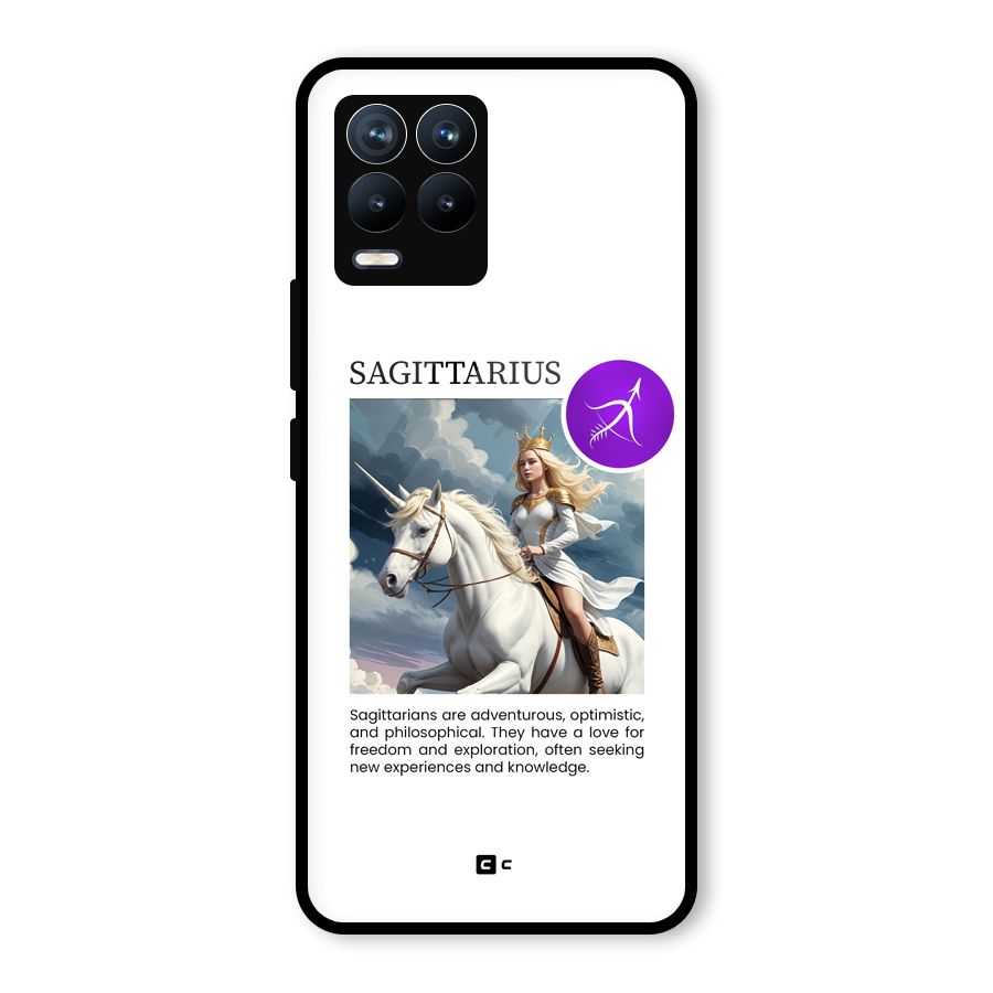 Sparkling Sagittarius Glass Back Case for Realme 8