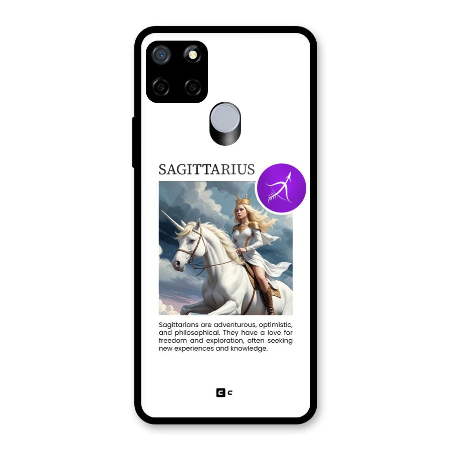 Sparkling Sagittarius Glass Back Case for Realme Narzo 30A