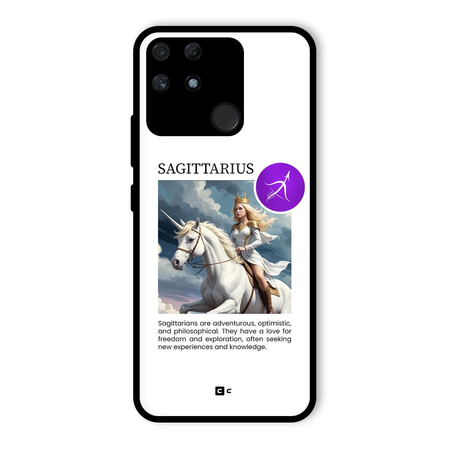 Sparkling Sagittarius Glass Back Case for Realme Narzo 50A