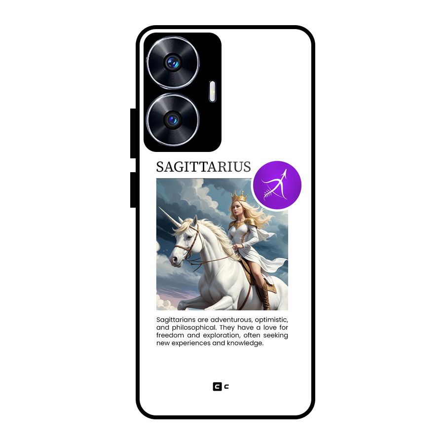 Sparkling Sagittarius Glass Back Case for Realme Narzo N55