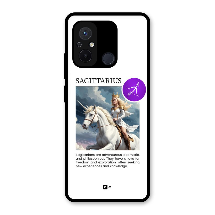 Sparkling Sagittarius Glass Back Case for Redmi 12C
