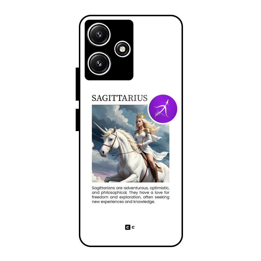 Sparkling Sagittarius Glass Back Case for Redmi 12 5G