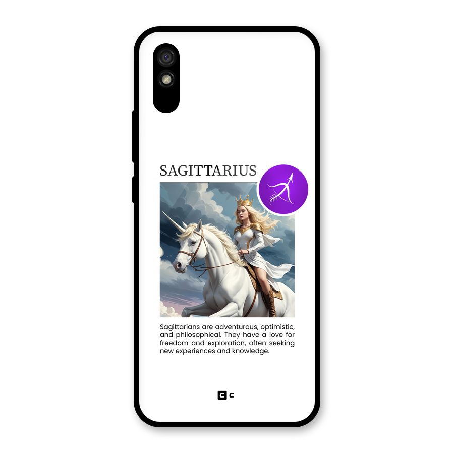 Sparkling Sagittarius Glass Back Case for Redmi 9A