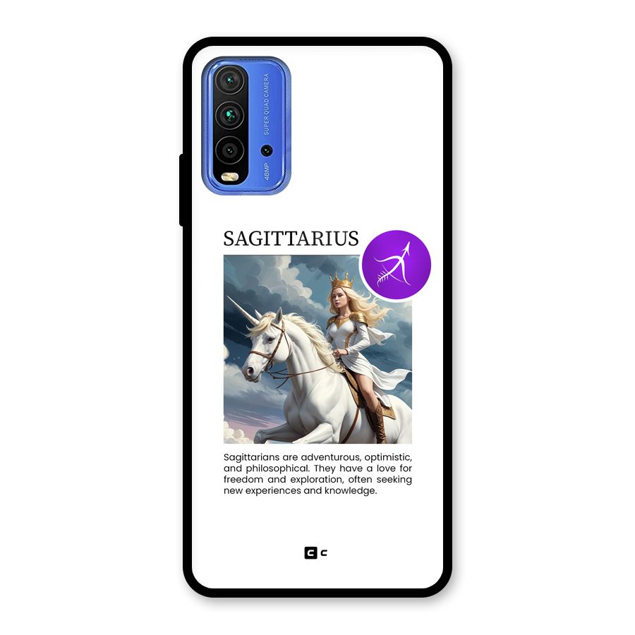 Sparkling Sagittarius Glass Back Case for Redmi 9 Power