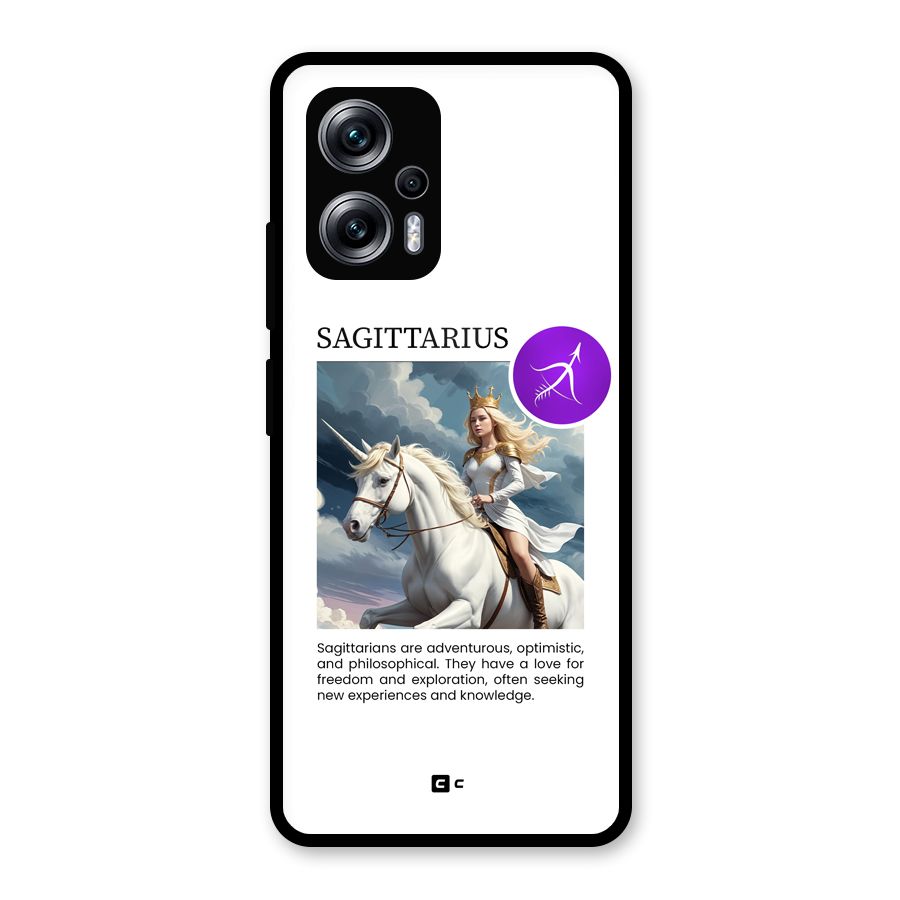 Sparkling Sagittarius Glass Back Case for Redmi K50i