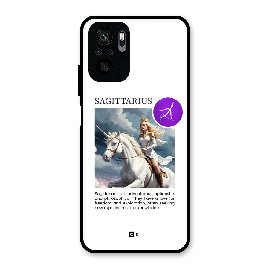 Sparkling Sagittarius Glass Back Case for Redmi Note 10S