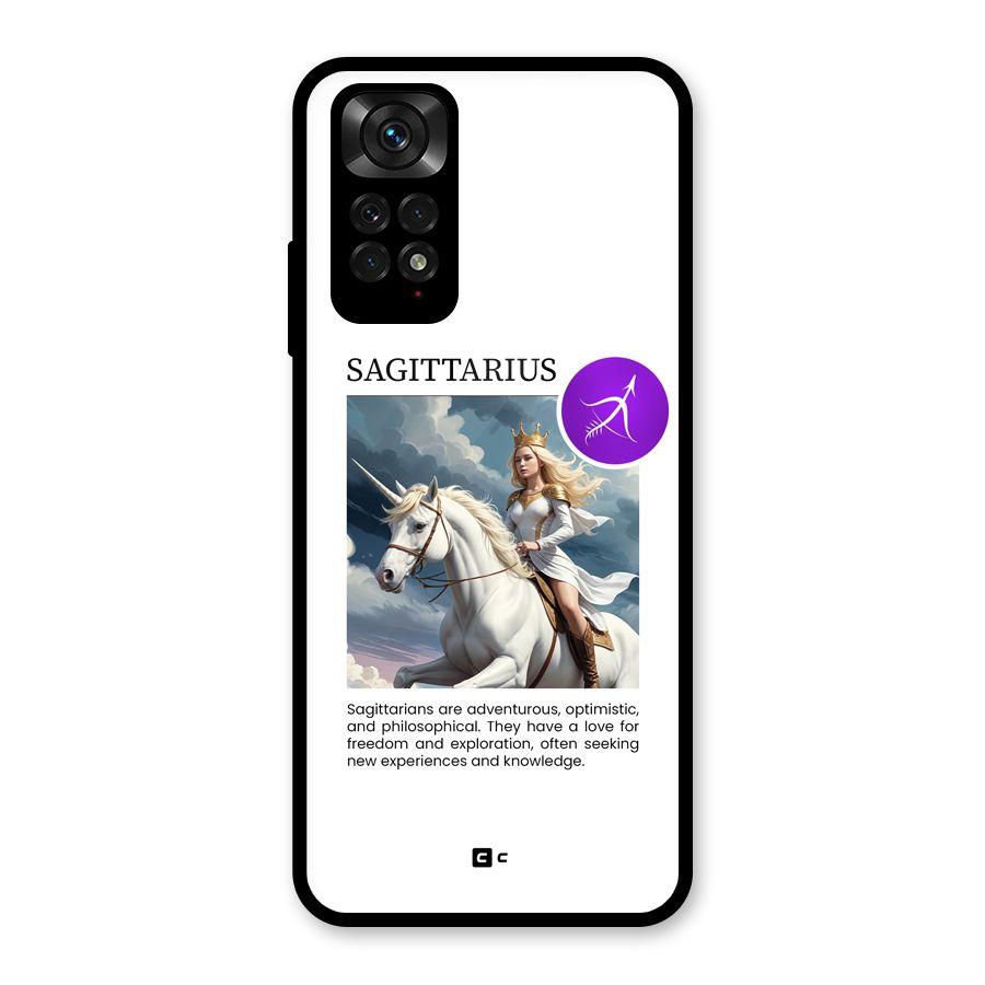 Sparkling Sagittarius Glass Back Case for Redmi Note 11S
