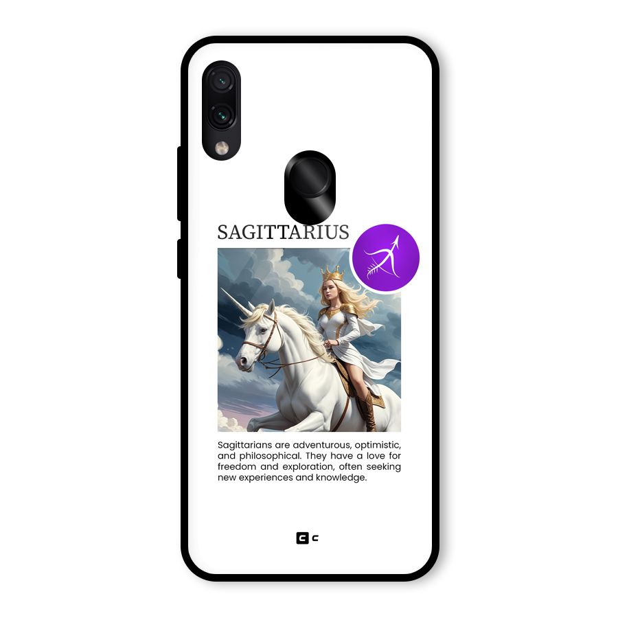Sparkling Sagittarius Glass Back Case for Redmi Note 7 Pro