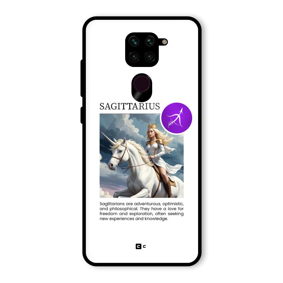 Sparkling Sagittarius Glass Back Case for Redmi Note 9