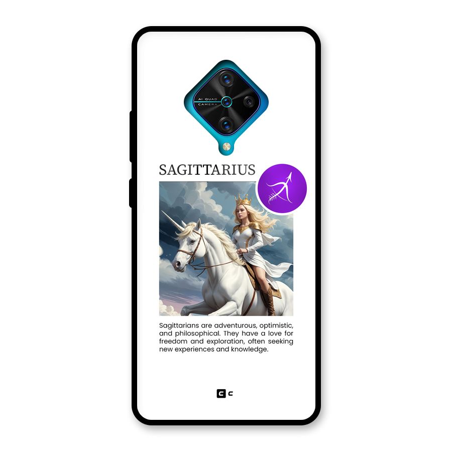 Sparkling Sagittarius Glass Back Case for Vivo S1 Pro