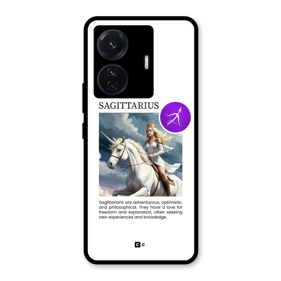 Sparkling Sagittarius Glass Back Case for Vivo T1 Pro