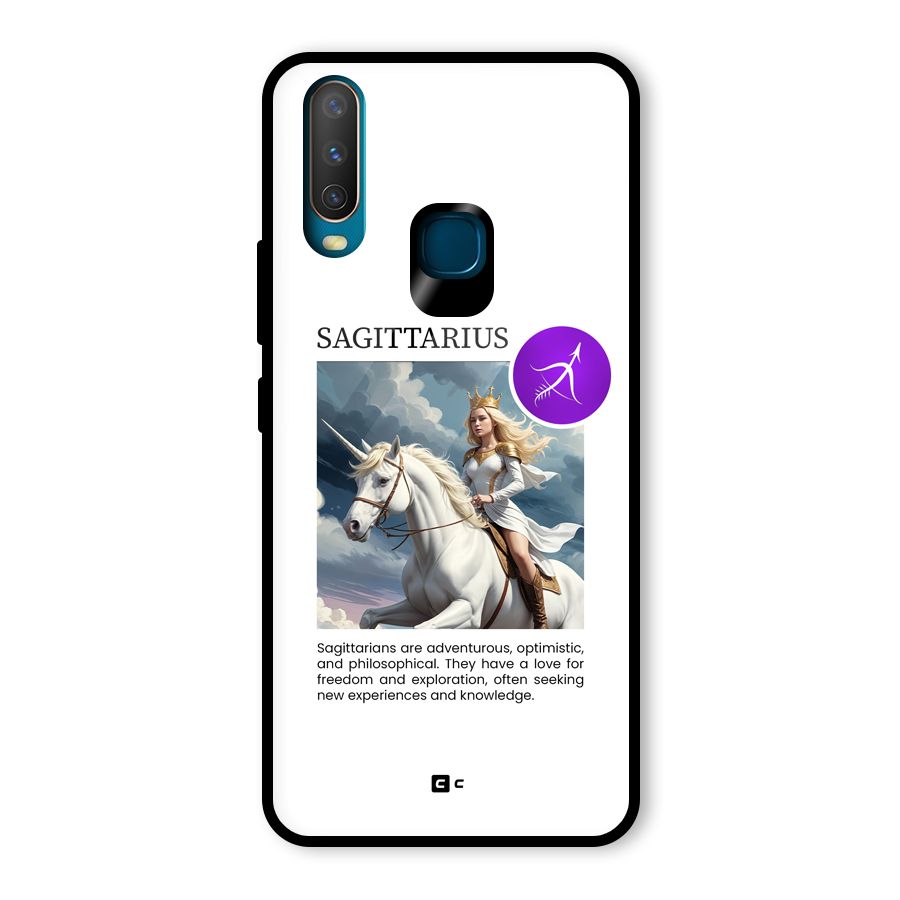 Sparkling Sagittarius Glass Back Case for Vivo U10