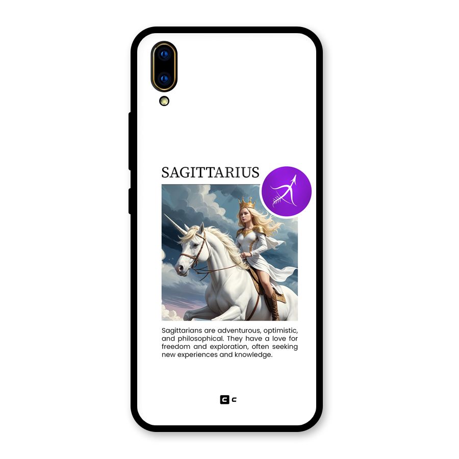 Sparkling Sagittarius Glass Back Case for Vivo V11 Pro