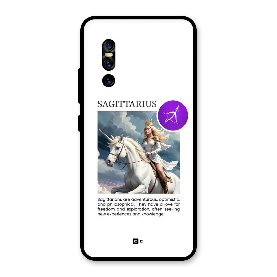 Sparkling Sagittarius Glass Back Case for Vivo V15 Pro