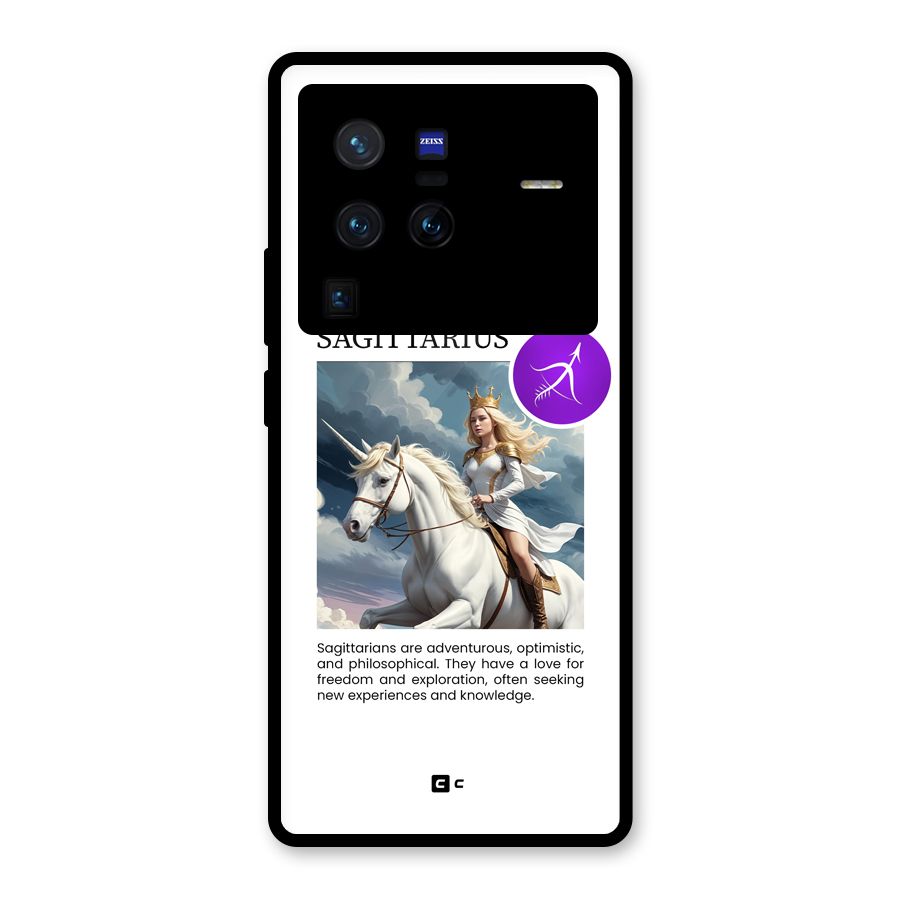 Sparkling Sagittarius Glass Back Case for Vivo X80 Pro