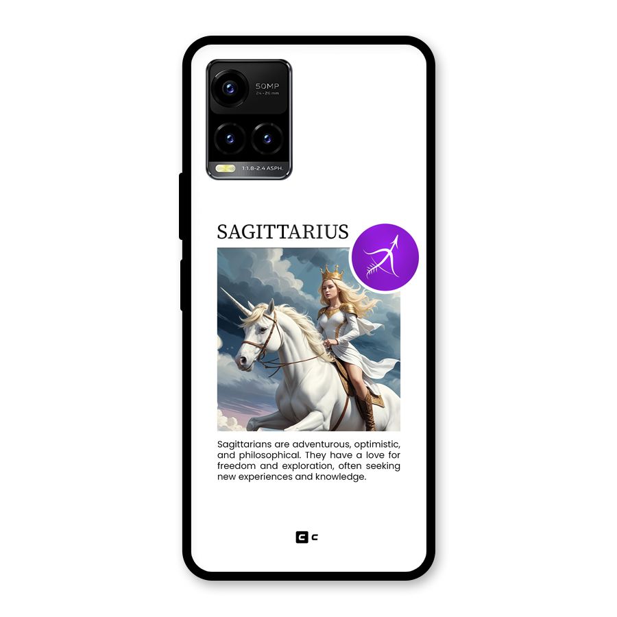 Sparkling Sagittarius Glass Back Case for Vivo Y21T