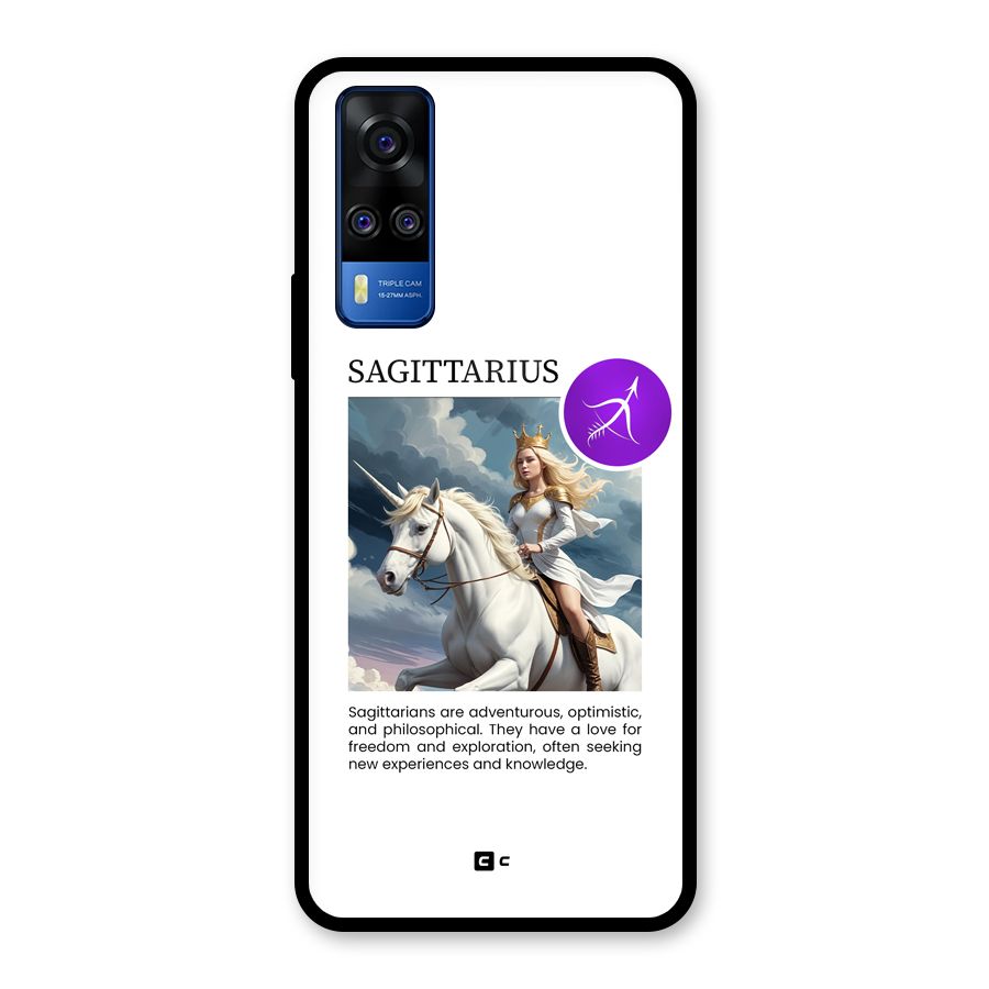 Sparkling Sagittarius Glass Back Case for Vivo Y31