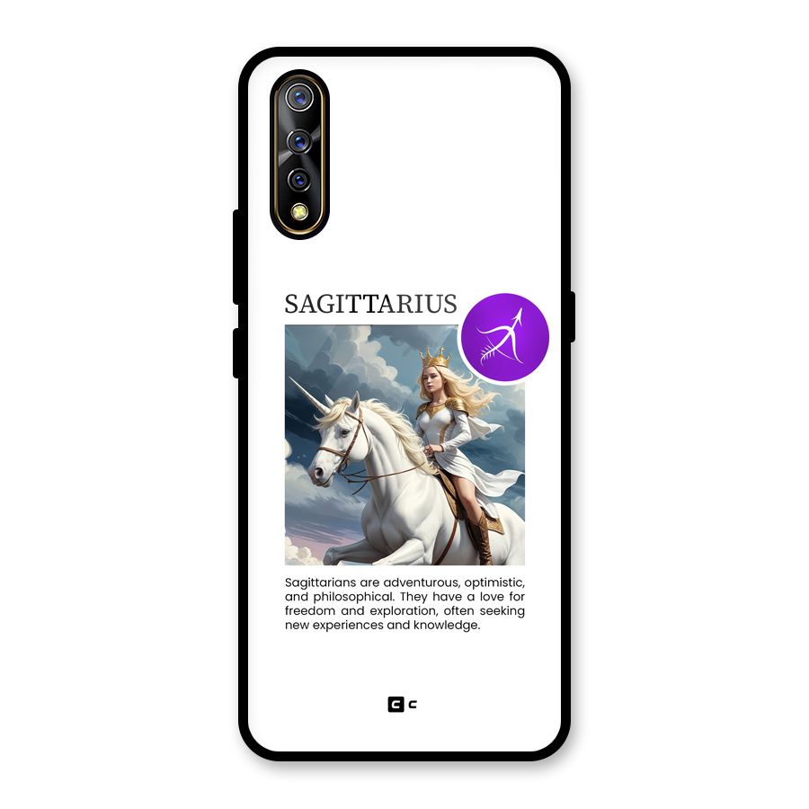 Sparkling Sagittarius Glass Back Case for Vivo Z1x