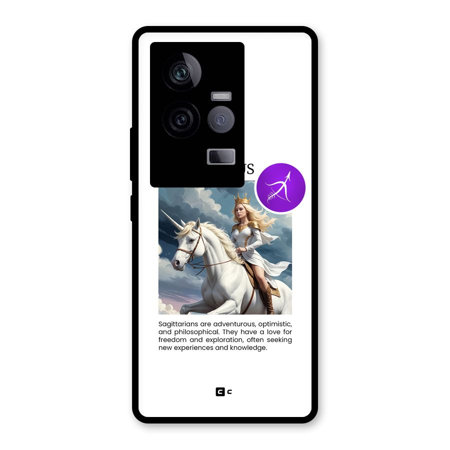 Sparkling Sagittarius Glass Back Case for Vivo iQOO 11 5G