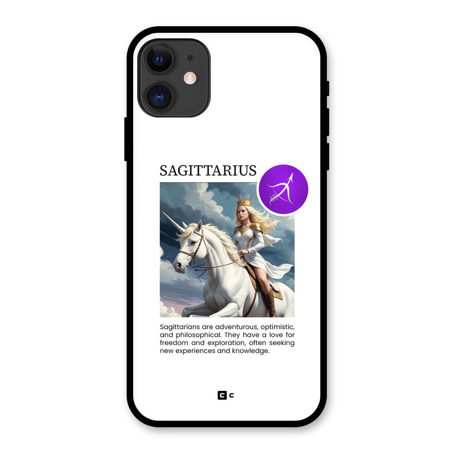 Sparkling Sagittarius Glass Back Case for iPhone 11