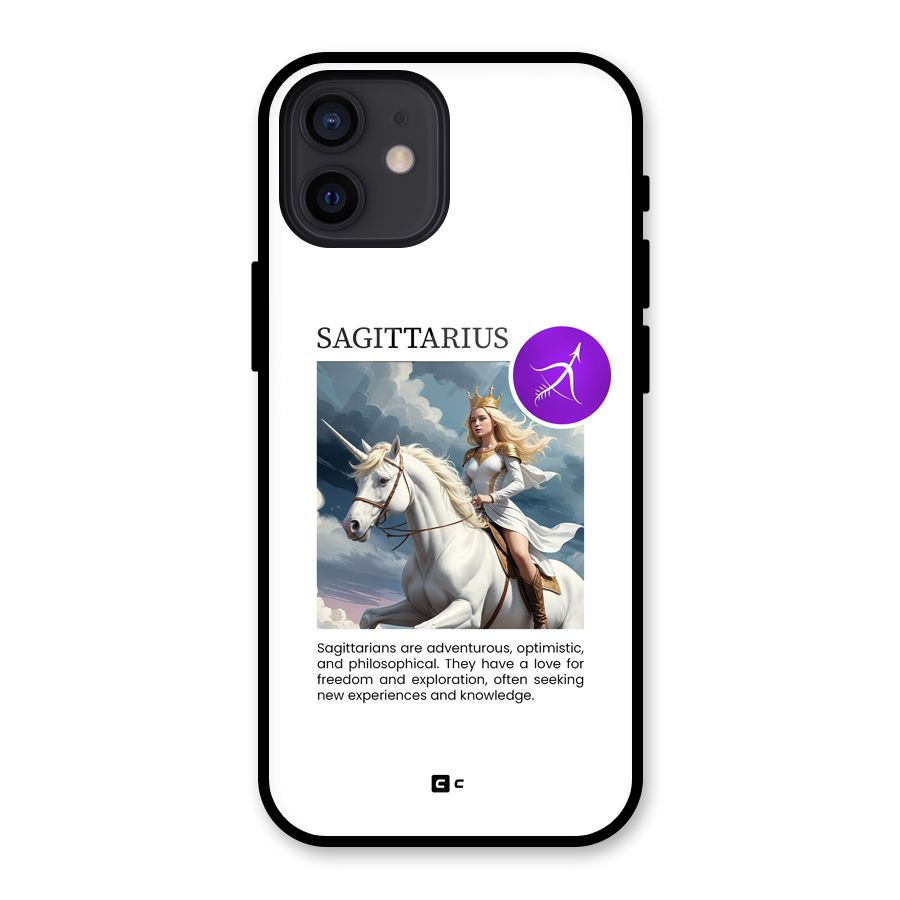 Sparkling Sagittarius Glass Back Case for iPhone 12