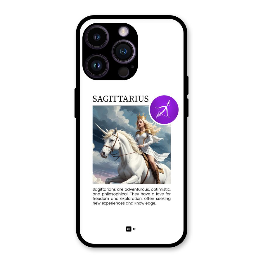 Sparkling Sagittarius Glass Back Case for iPhone 14 Pro Max