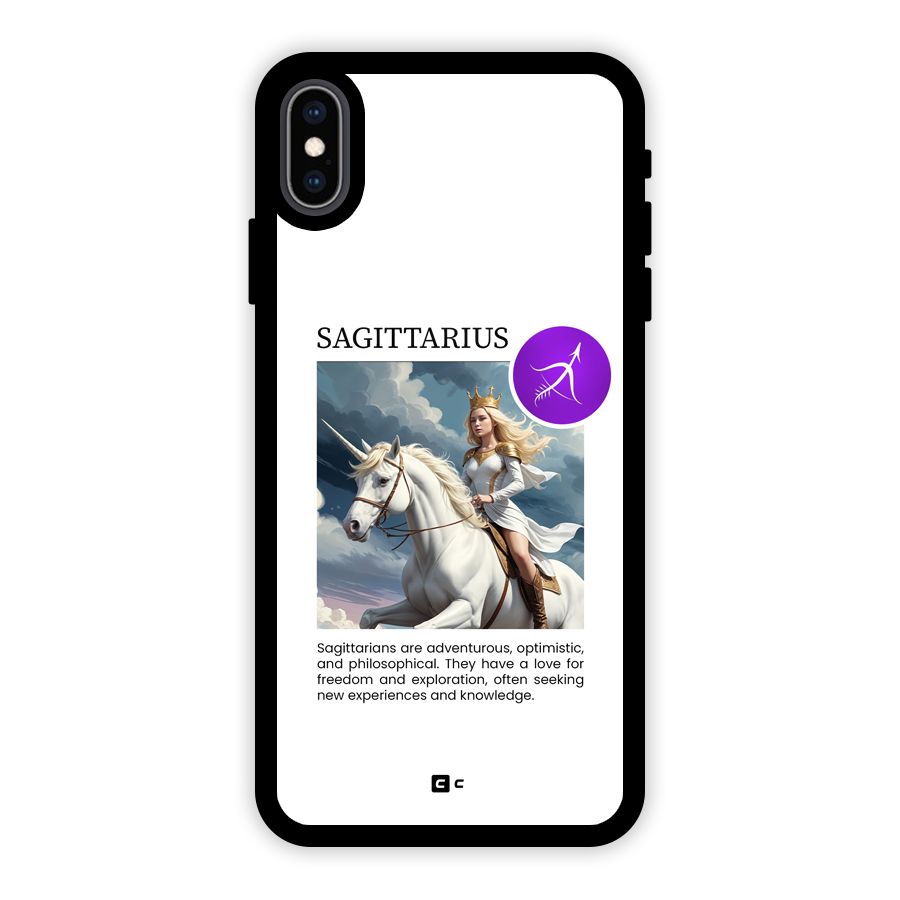 Sparkling Sagittarius Glass Back Case for iPhone XS Max