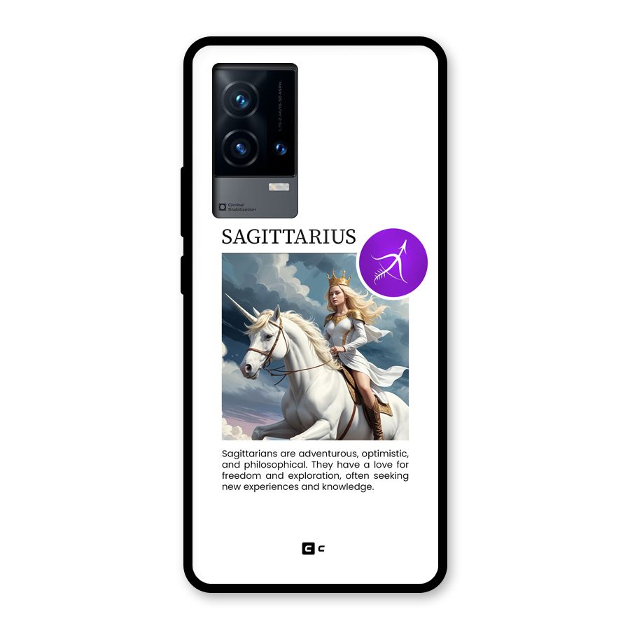 Sparkling Sagittarius Glass Back Case for iQOO 9 5G