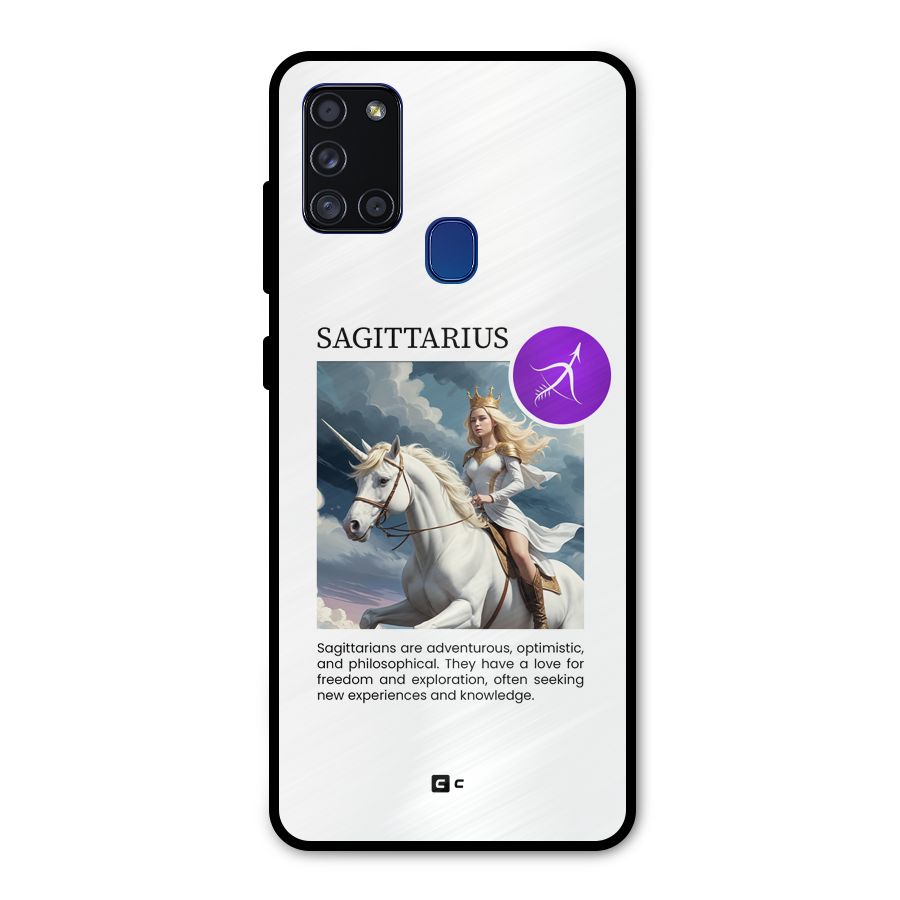 Sparkling Sagittarius Metal Back Case for Galaxy A21s