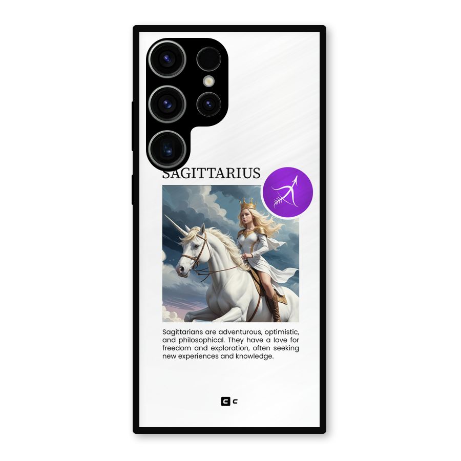 Sparkling Sagittarius Metal Back Case for Galaxy S23 Ultra