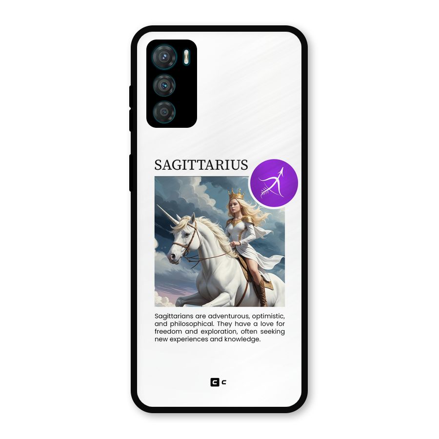 Sparkling Sagittarius Metal Back Case for Moto G42