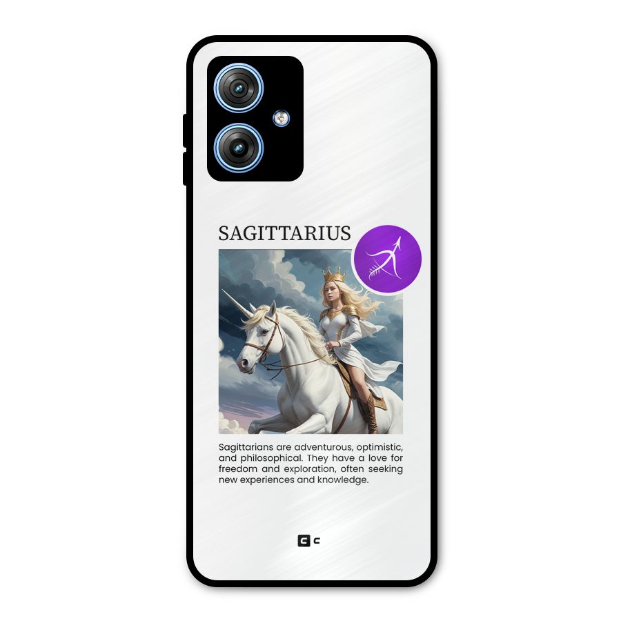 Sparkling Sagittarius Metal Back Case for Moto G54