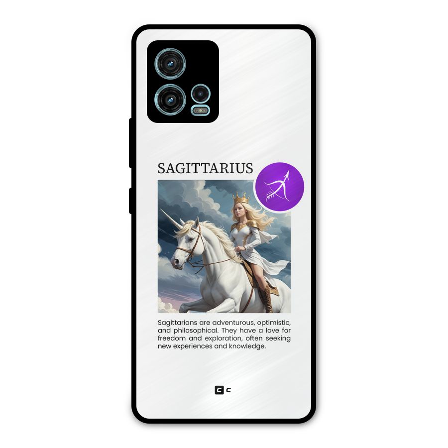 Sparkling Sagittarius Metal Back Case for Moto G72