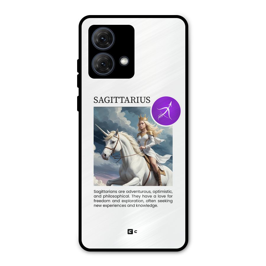 Sparkling Sagittarius Metal Back Case for Moto G84