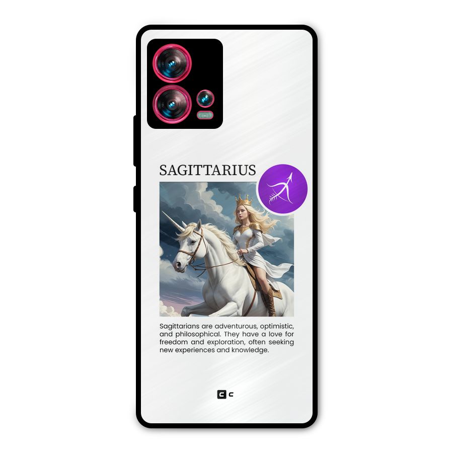 Sparkling Sagittarius Metal Back Case for Motorola Edge 30 Fusion