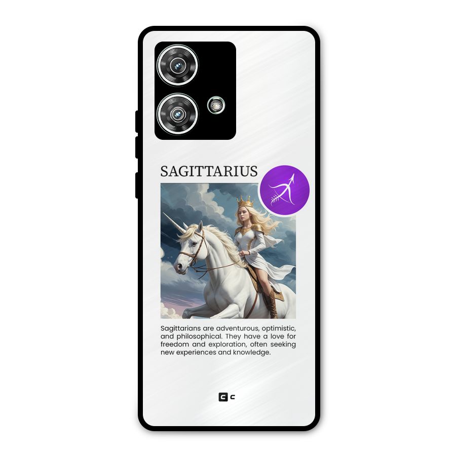 Sparkling Sagittarius Metal Back Case for Motorola Edge 40 Neo