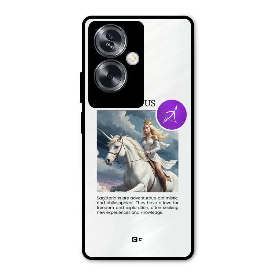 Sparkling Sagittarius Metal Back Case for Oppo A79 5G