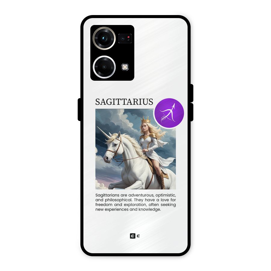 Sparkling Sagittarius Metal Back Case for Oppo F21 Pro 4G
