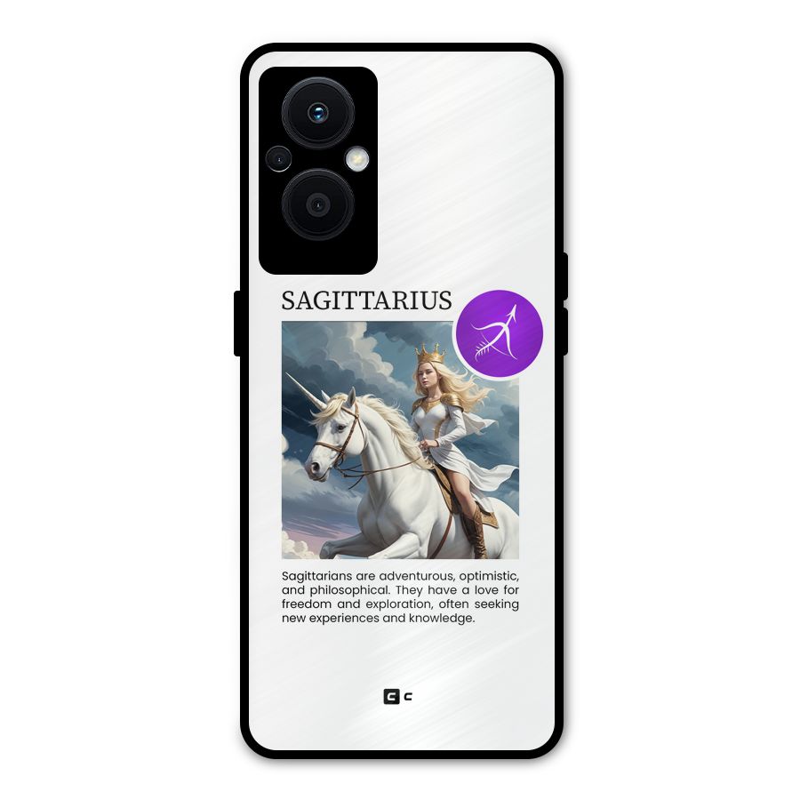 Sparkling Sagittarius Metal Back Case for Oppo F21 Pro 5G